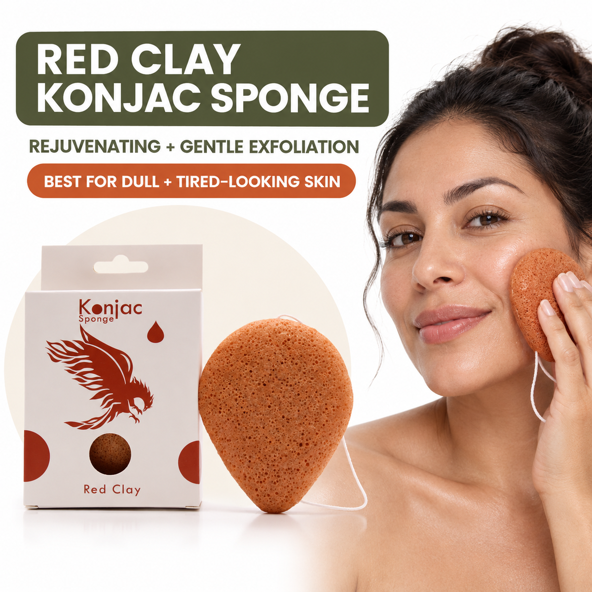 Konjac Sponge - Red Clay - Rejuvenating
