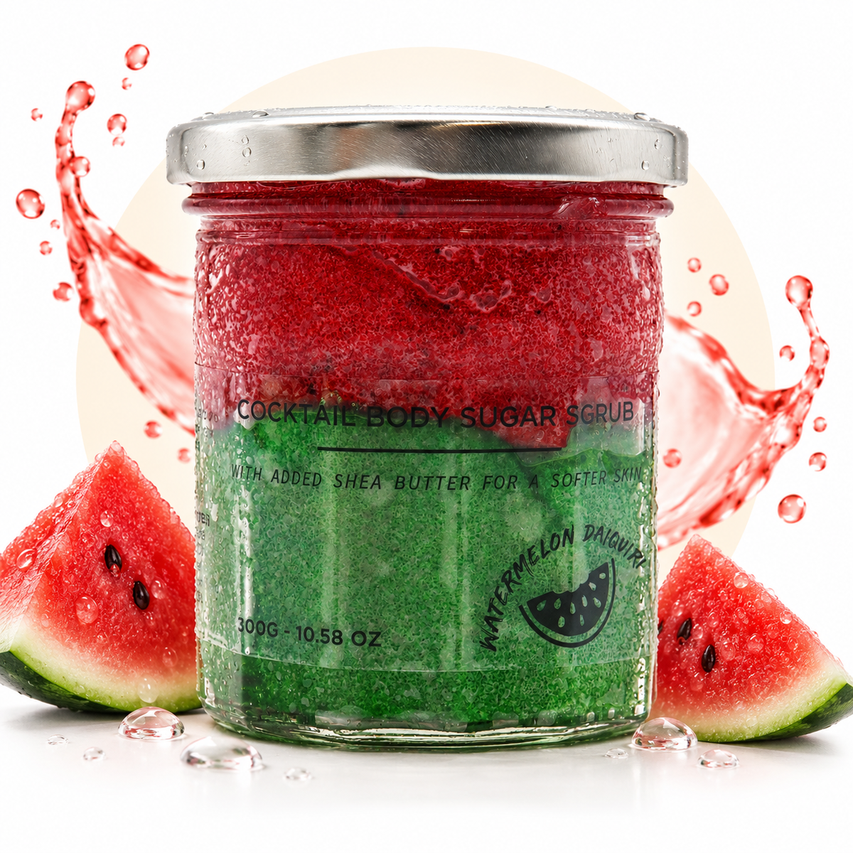 Fragranced Sugar Body Scrub - Watermelon Daquiri 300g