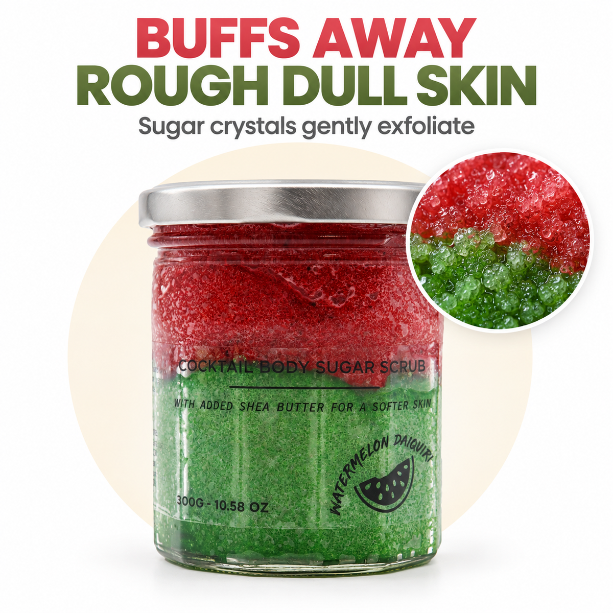 Fragranced Sugar Body Scrub - Watermelon Daquiri 300g