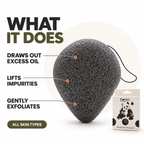 Konjac Sponge - Bamboo Charcoal - Anti-bacterial