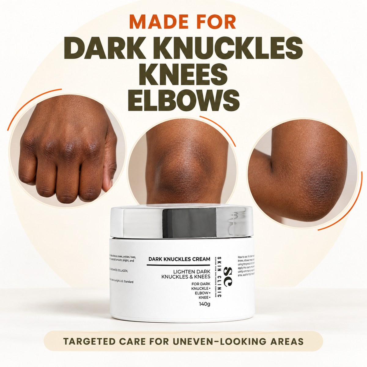 Dunkle Knöchelcreme