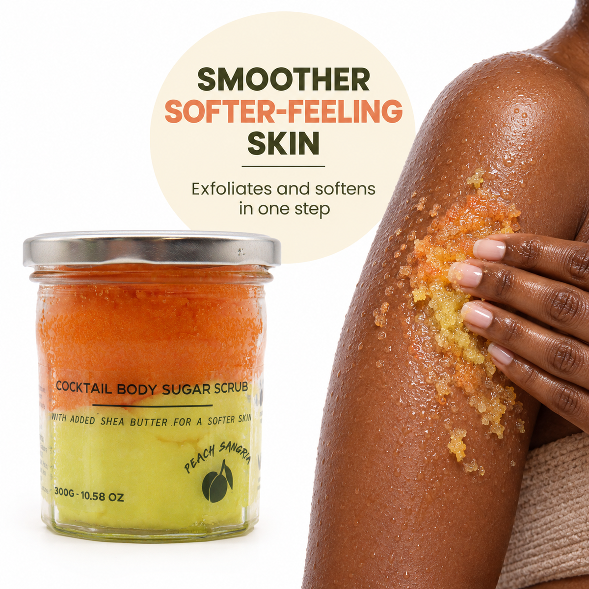 Fragranced Sugar Body Scrub - Peach Sangria 300g