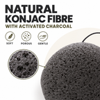Konjac Sponge - Bamboo Charcoal - Anti-bacterial