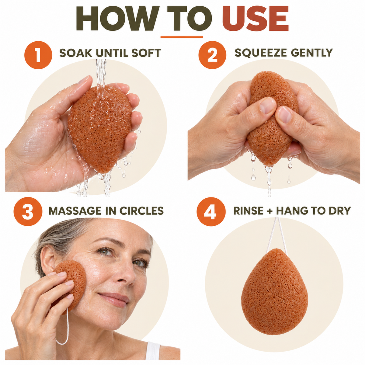 Konjac Sponge - Red Clay - Rejuvenating