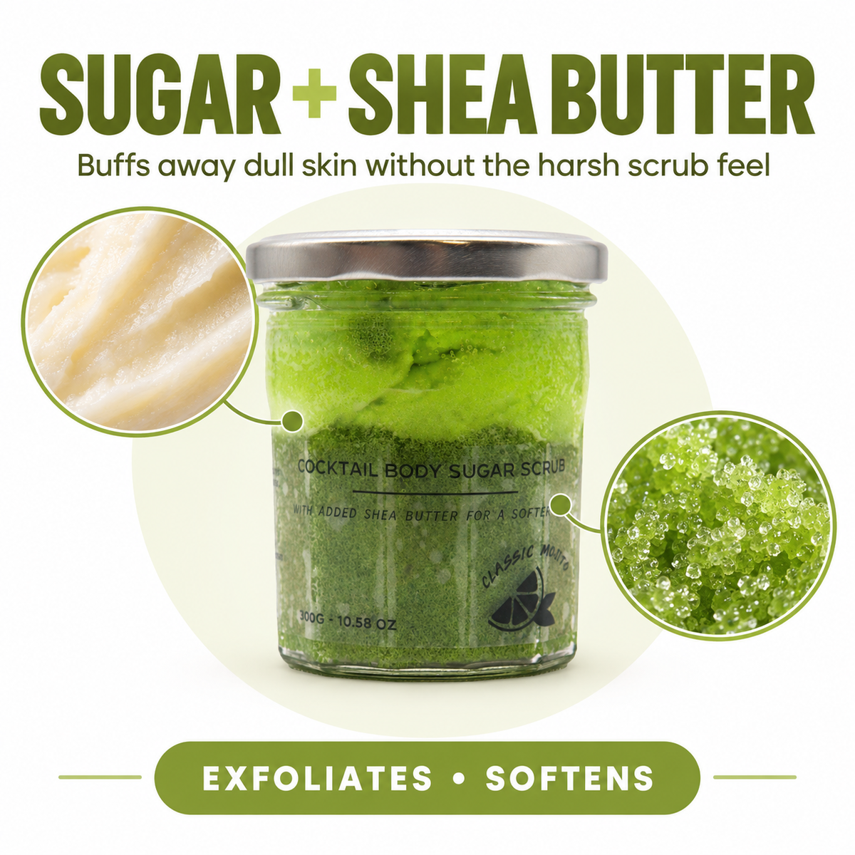 Fragranced Sugar Body Scrub - Classic Mojito 300g