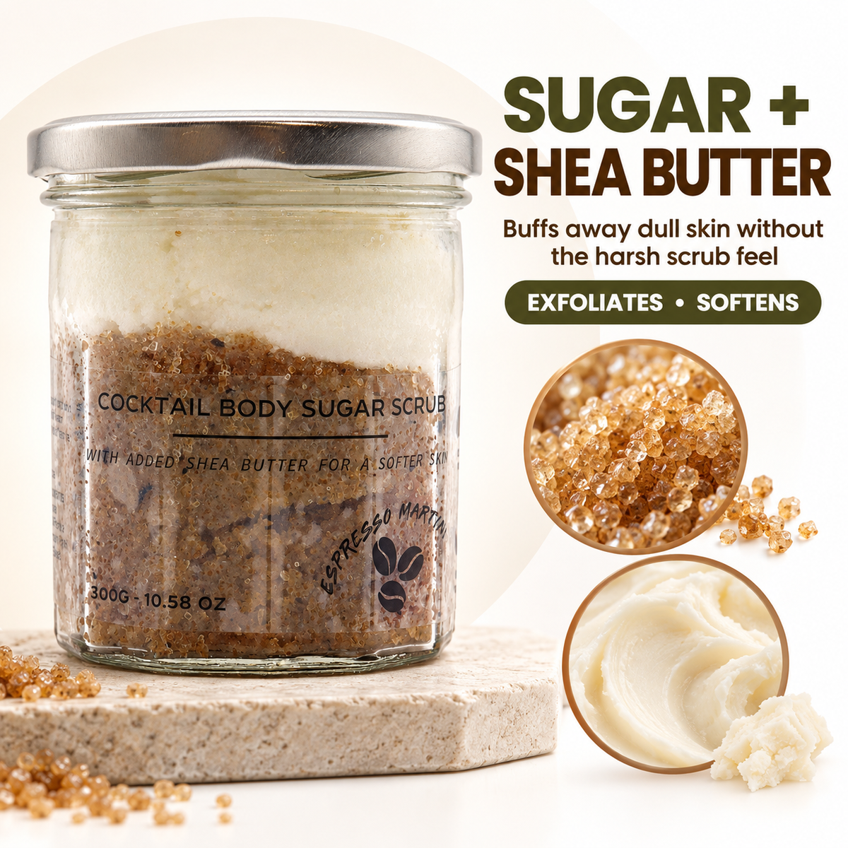 Fragranced Sugar Body Scrub - Espresso Martini 300g