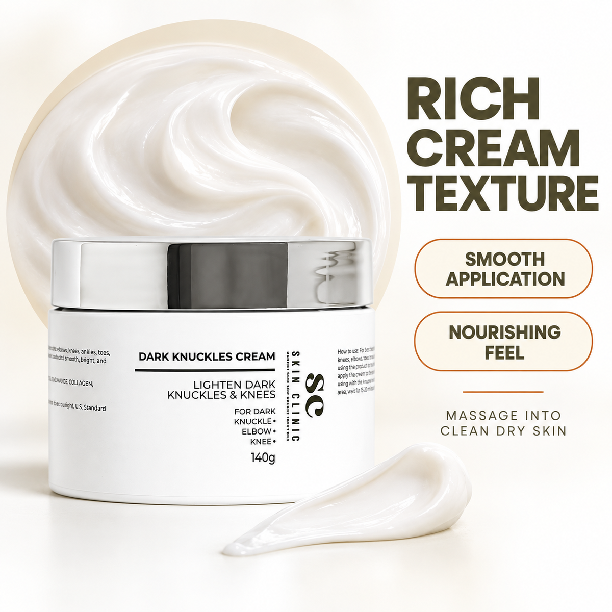 Dunkle Knöchelcreme