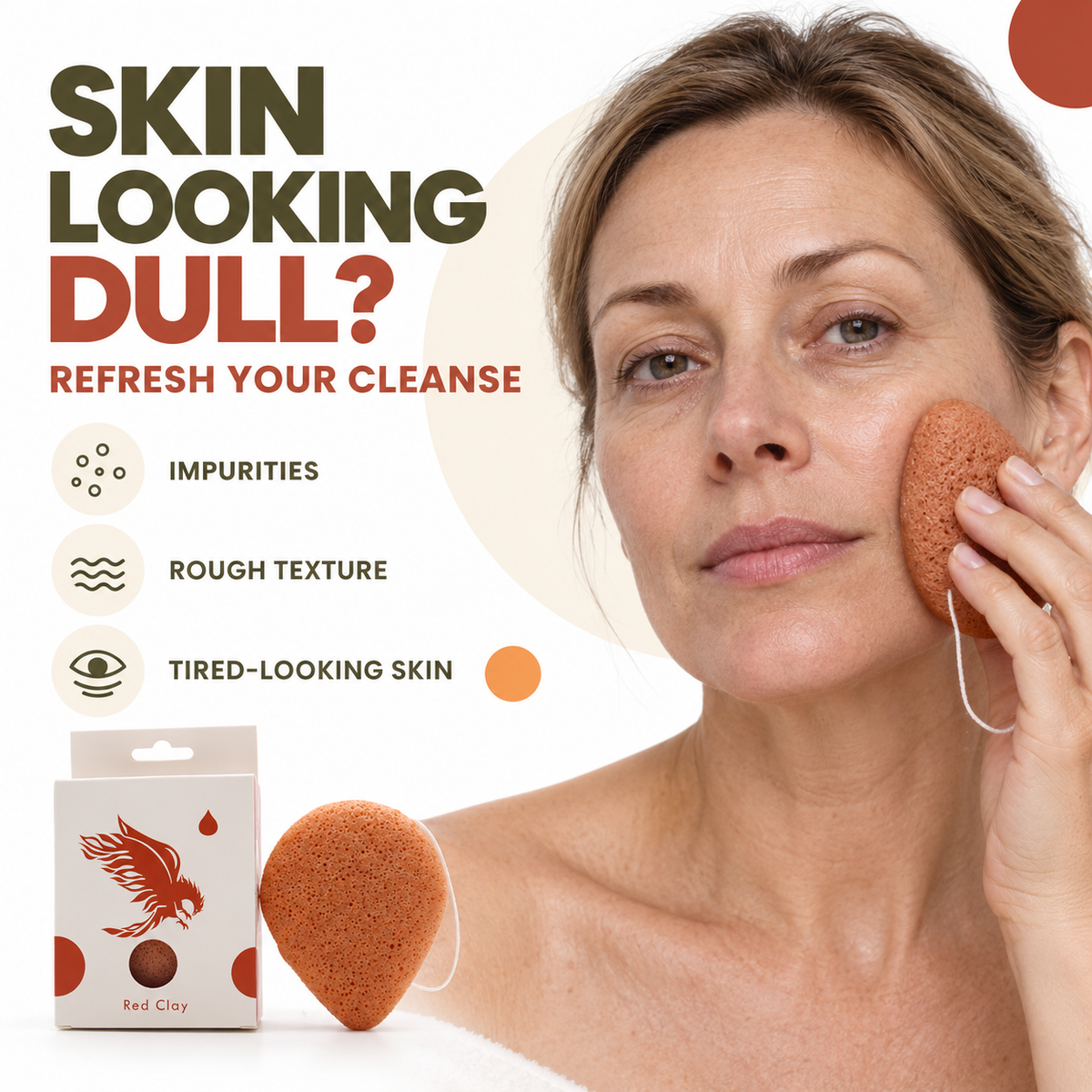 Konjac Sponge - Red Clay - Rejuvenating