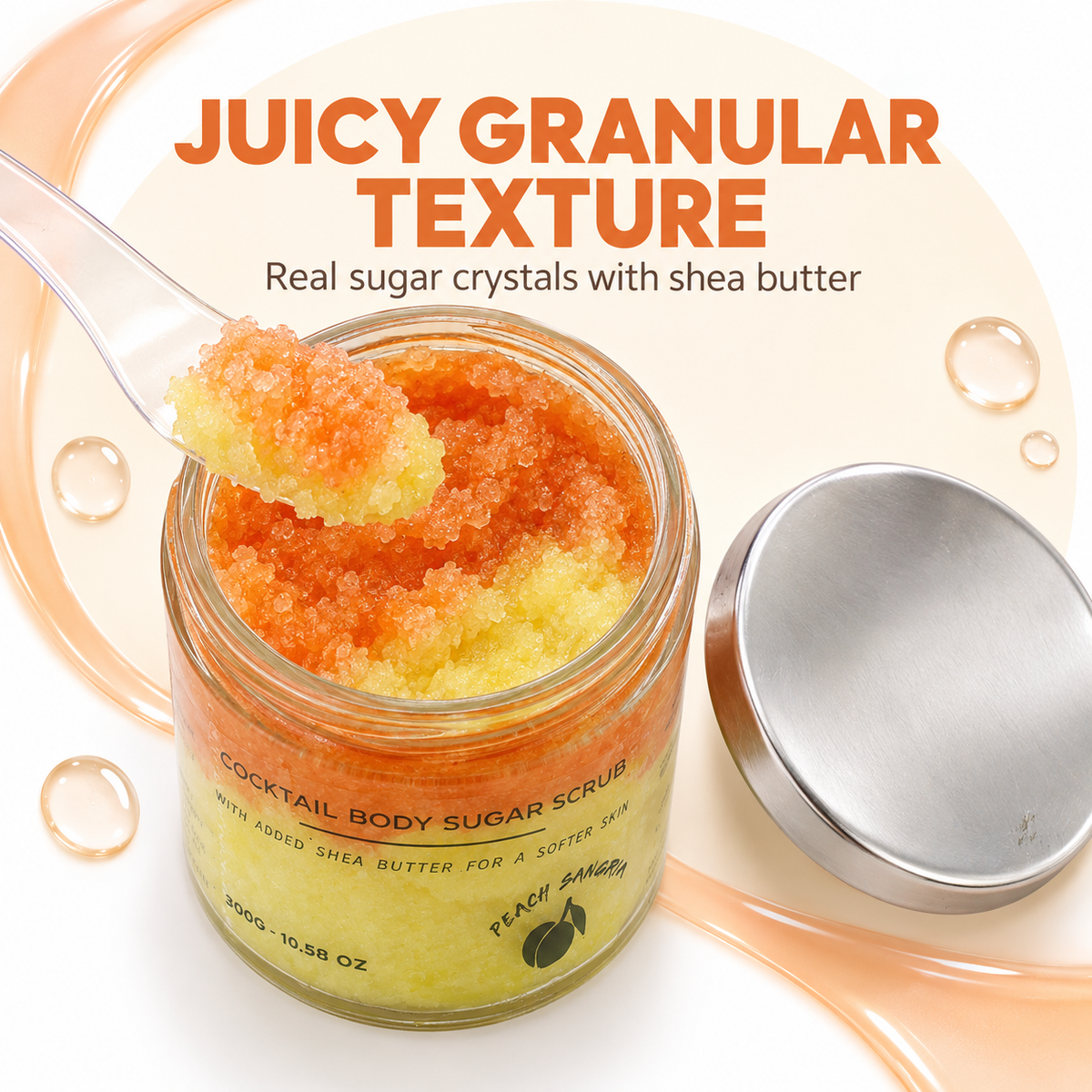 Fragranced Sugar Body Scrub - Peach Sangria 300g