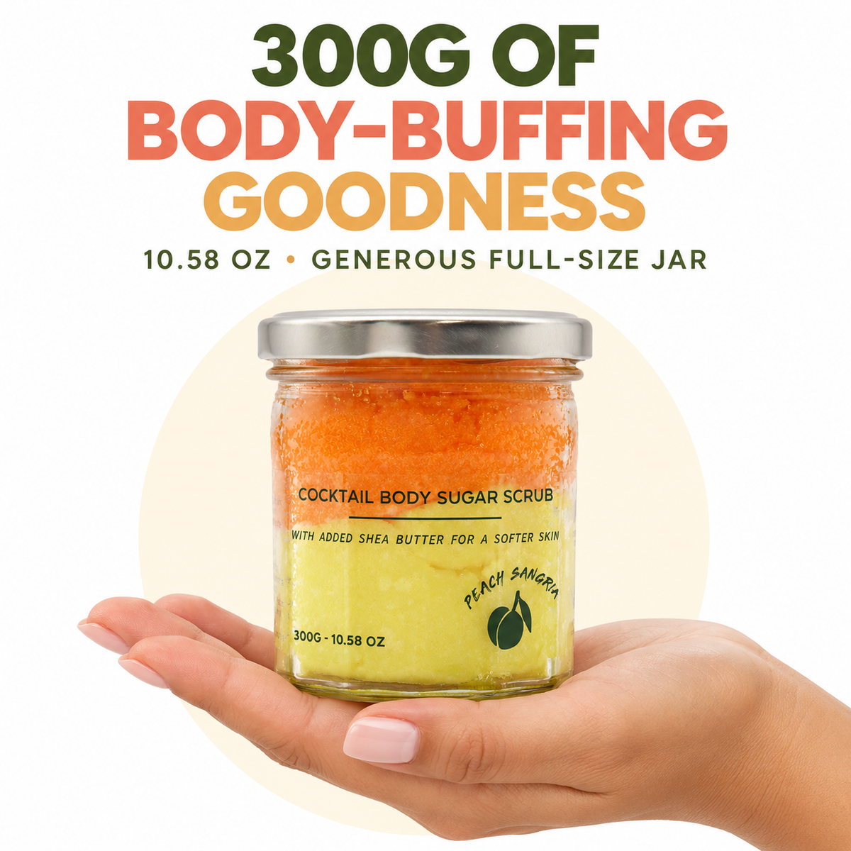Fragranced Sugar Body Scrub - Peach Sangria 300g