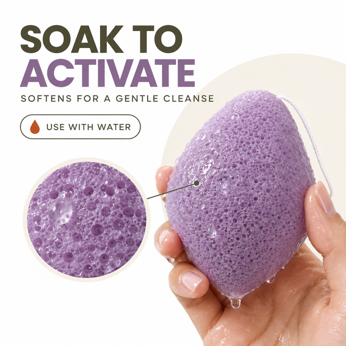 Konjac Sponge - Lavender - Calming