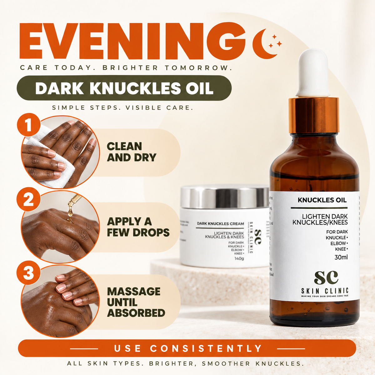 1 Knuckle Oil & 1 AM Knuckle Cream