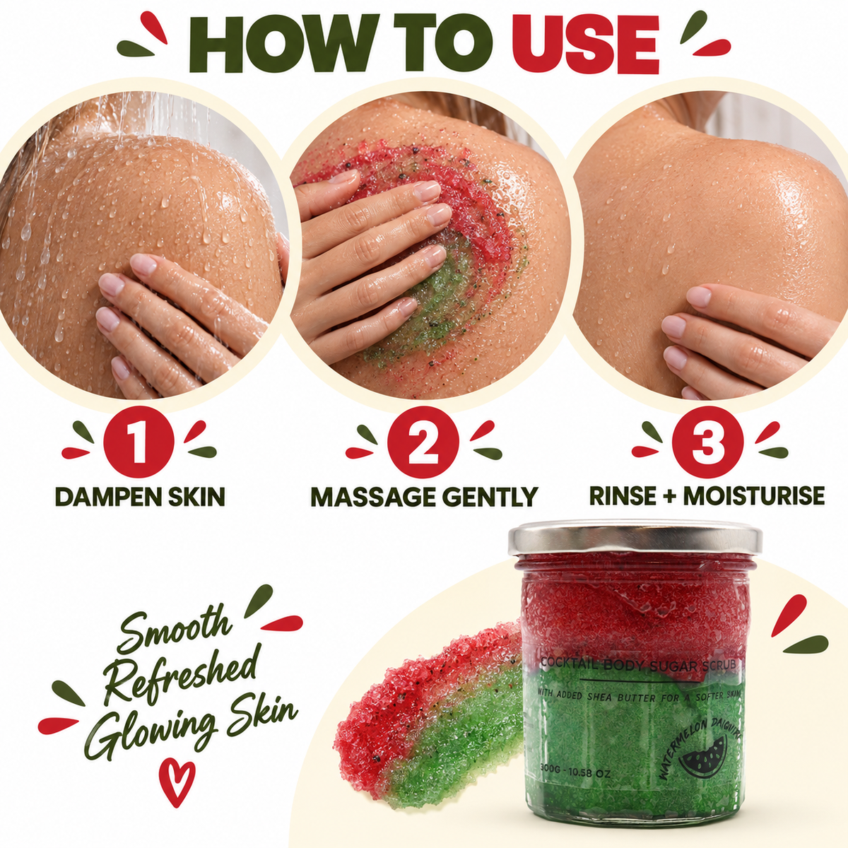 Exfoliante corporal de azúcar perfumado - Watermelon Daiquiri 300 g