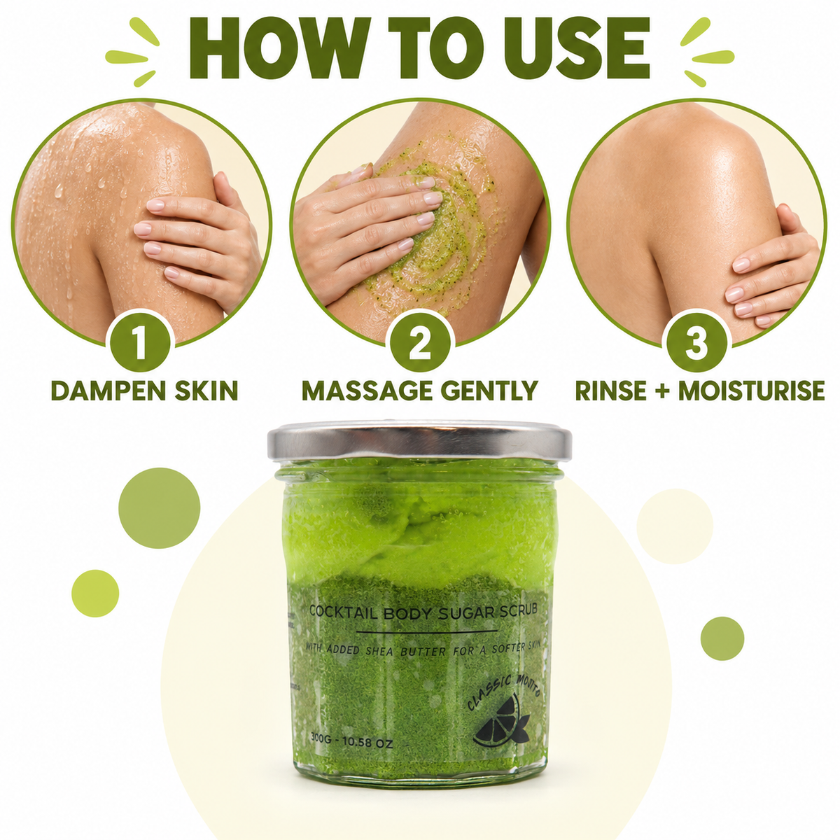 Fragranced Sugar Body Scrub - Classic Mojito 300g