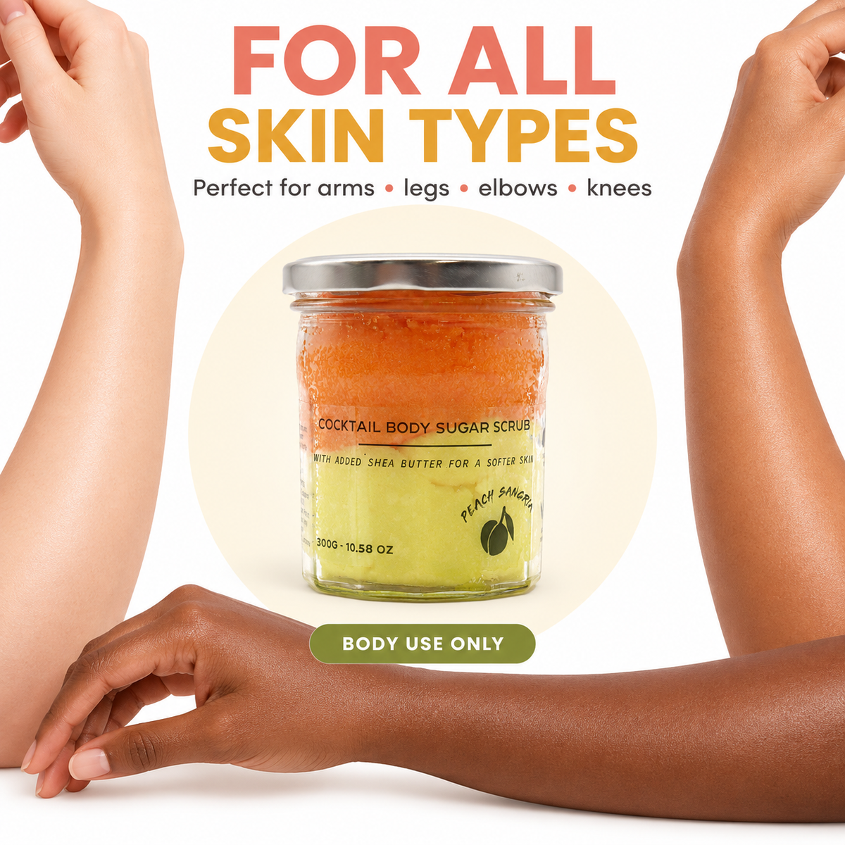 Fragranced Sugar Body Scrub - Peach Sangria 300g