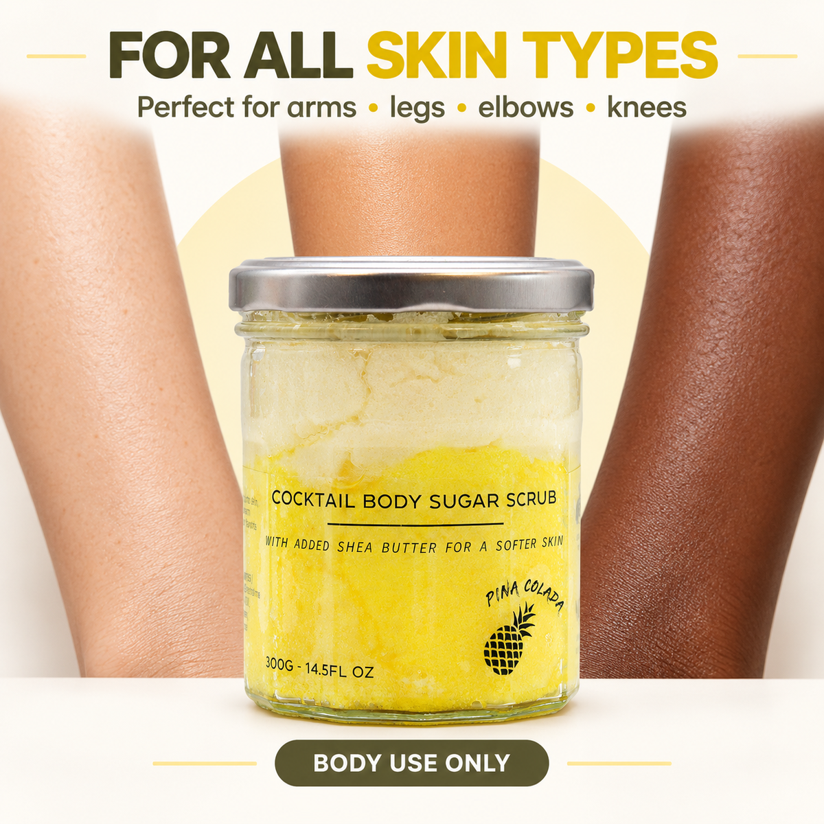Fragranced Sugar Body Scrub - Pinacolada 300g