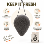 Konjac Sponge - Bamboo Charcoal - Anti-bacterial