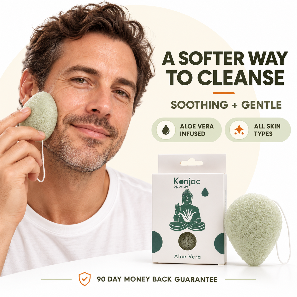 Konjac Sponge - Aloe Vera - Healing