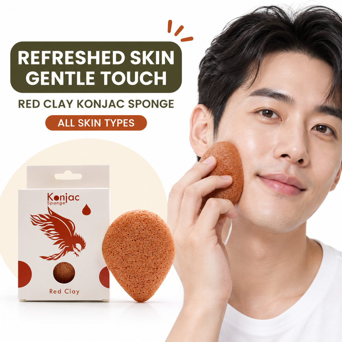 Konjac Sponge - Red Clay - Rejuvenating