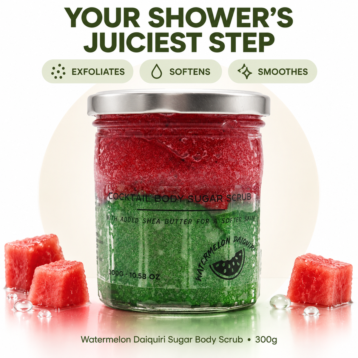 Exfoliante corporal de azúcar perfumado - Watermelon Daiquiri 300 g