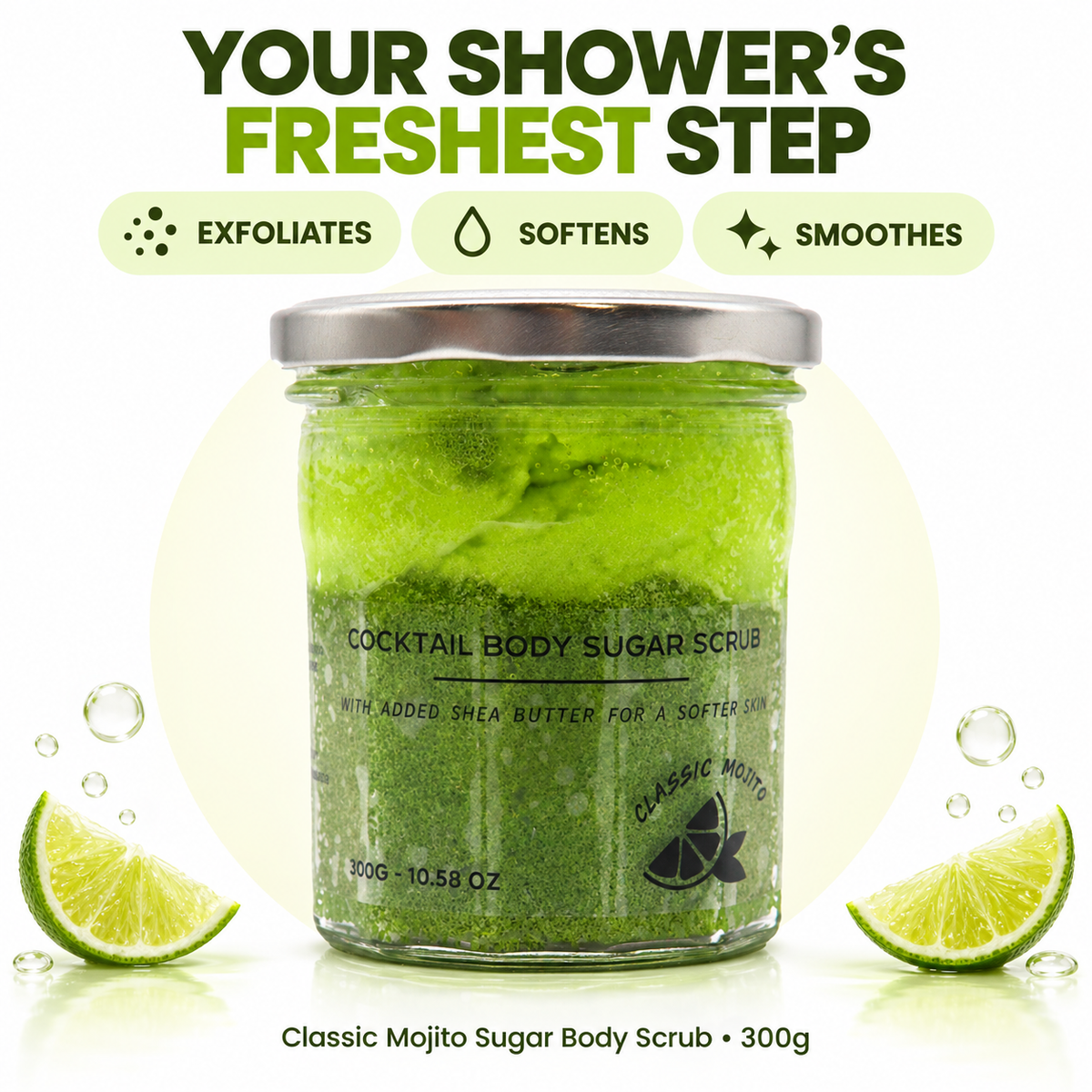 Fragranced Sugar Body Scrub - Classic Mojito 300g
