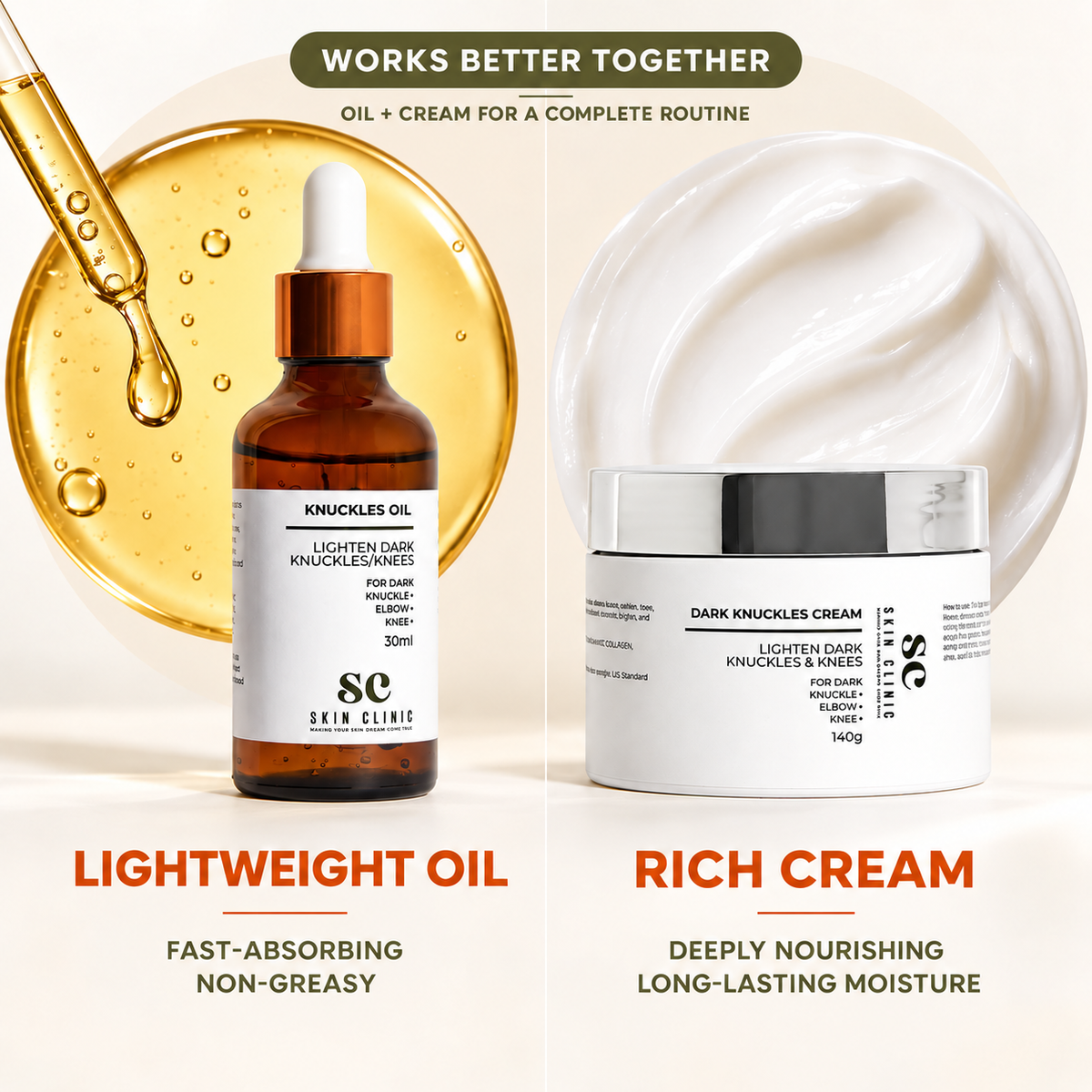 1 Knuckle Oil & 1 AM Knuckle Cream