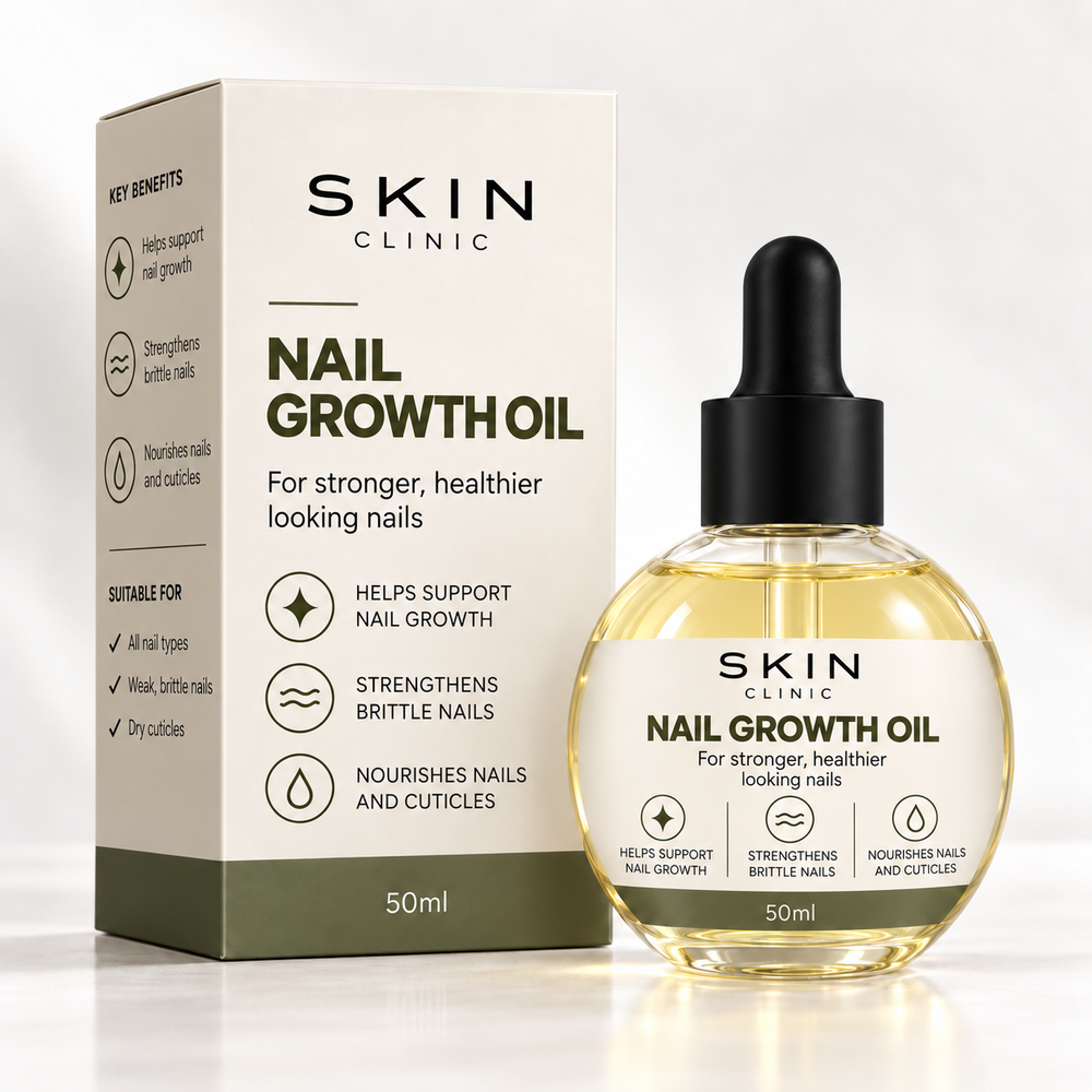 Skin Clinic Nail Growth Oil dropper bottle and box