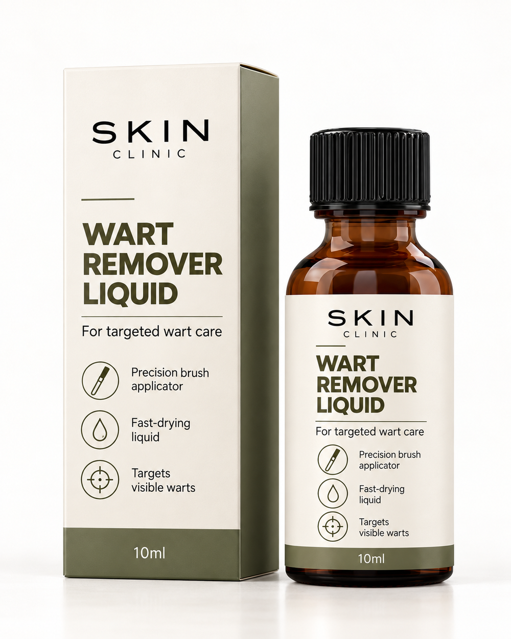Skin Clinic Wart Remover Liquid bottle and box