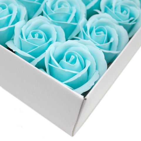 Craft Soap Flowers - Med Rose - Baby Blue